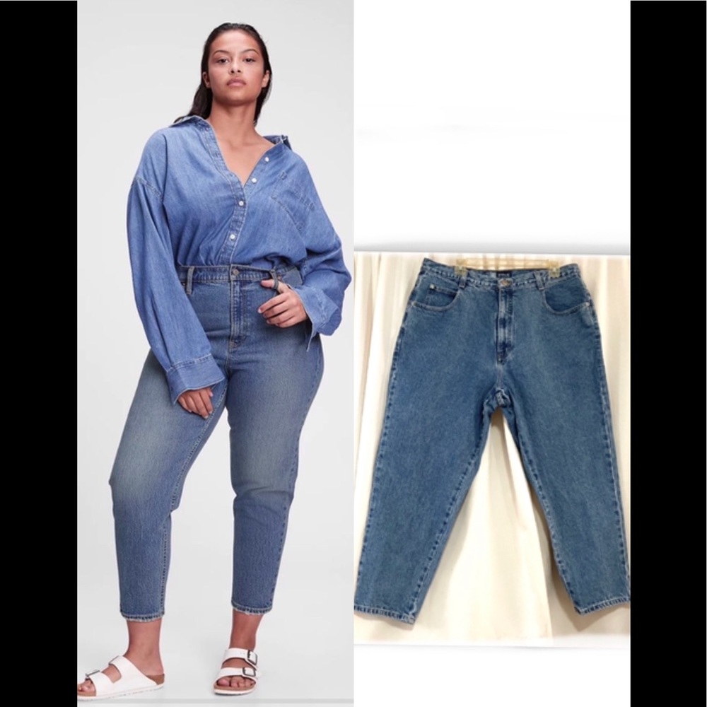 Avenue Blue 18 Petite mom jeans capri taper leg Comfortable fit good clothe plus